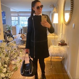 Theory Sheepskin shearling black coat